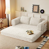 Modular foldable futon sofa bed with corduroy fabric, configurable as floor couch or sleeper main product image