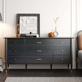 63-inch wide sideboard with 9 drawers for kitchen storage and furniture organization main product image