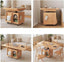 Adjustable Height Coffee Table With Storage, Natural Main Product Image