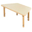 Adjustable Kids Writing Desk with Wooden Top and Iron Base