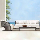 Aluminum Frame Rattan Bed for Outdoor Comfort Main Product Image