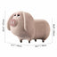 Animal-Shaped Plush Lounge Chair Series With Hidden Casters Dimensions