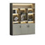 Architectural Wood Storage Wall Cabinet With Shelves and Lighting
