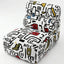 Artful Graffiti Sectional Sofa With Rounded Modular Form for Living Rooms