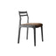 Ash Wood Modern Art Deco Dining Chair with Boucle Seat and Curved Back