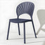 Scandinavian style plastic and acrylic side chair with low back for kitchen and dining