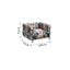 Bauhaus Plaid Sofa with Stainless Steel Frame for Artful Living Rooms Dimensions