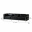 Bauhaus Sofa in Tumbled Top Grain Leather with Sculptural Steel Frame Dimensions