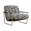 Bauhaus Zebra Lounge Chair with Sculptural Steel Frame and Plush Comfort