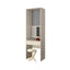 Beige Glass Front Wardrobe System With Display Shelves and Top Cabinets