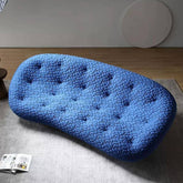 Blue minimalist shell sofa with 5D spacer fabric, multi-seater curved couch featuring soft cushions main product image