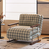 Cocochairs Checkered Sleeper Sofa – 4-in-1 Convertible Folding Chair Bed for Small Spaces