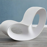 Contemporary plastic and acrylic rocking accent chair with modern design main product image