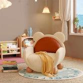 Children's solid wood sofa with teddy plush cushioning for comfort and durability main product image