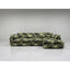 Camo Linen Cotton Sectional Sofa With Chaise, Low-Profile Artistic Lounge