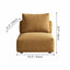 Caramel Textured Modular Sofa with Low Lounge Silhouette Dimensions