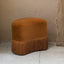 Caramel Velvet Tassel Accent Stool for Vanity, Bedroom and Entryway