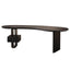 Cashew Curve Wooden Office Desk With Hidden Drawer and Sculptural Base