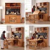 Cherry Wood Sideboard With Extendable Table, Left Main Product Image