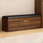 Compact Solid-Color Shoe Bench with Dual-Door Storage and Low Profile Design Main Product Image