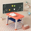 Contemporary Plastic Kids Writing Desk with Chair in Pastel Colors