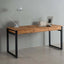 Contemporary Solid Wood Office Desk With Metal Legs Main Product Image