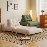 Convertible Wood Frame Floor Sofa Bed With Corduroy Main Product Image