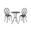 Copper Finish Metal 3-Piece Bistro Set with Floral Design Main Product Image