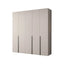Cream Minimalist Wood Wardrobe Armoire With Soft-Close Storage