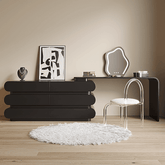 Creative Retractable Dressing Table with Storage - Black/White Main Product Image