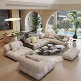 Modern modular sectional sofa featuring luxury design and customizable fabric options main product image