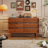 Solid wood chest with six or nine drawers for entryway storage and organization main product image
