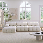 Velvet 3-seater sofa with left or right hand facing chaise, perfect for stylish living rooms main product image