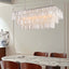 Elsa 3-Tier Mother Of Pearl Pendant Light in Brushed Nickel Main Product Image