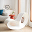 Acrylic contemporary indoor rocking chair without armrest in solid color