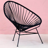 Armless Papasan accent chair for living room with 31.49" L x 37.40" W x 37.40" H dimensions main product image