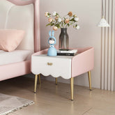 Compact children's bedside table with storage drawer and smooth white finish for kids' bedrooms main product image