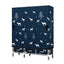 Floral Steel Wardrobe Armoire With Drawers, Shelves And Legs