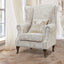 Floral Wing Chair Series With Nailhead Trim and Vintage Wood Legs Main Product Image