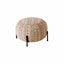 Fluffy Drum Vanity Stool and Slipper Stool with Metal Legs, Patterned Upholstery Series