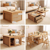 Foldable Expandable Coffee Table with Burly Wood Finish Main Product Image