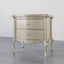 French Rococo Glam Nightstand with Serpentine Top and Cabriole Legs