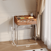 French Style Solid Wood Makeup Vanity with Touch LED Lighting