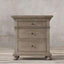 Grey Distressed Wood Traditional Drawer Storage Nightstand