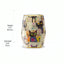 Hand-Painted Ceramic Side Table Stool With French Vintage Cat Motifs Dimensions