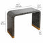 Handmade Mother of Pearl Console Table With Arched Silhouette and Gold-Tipped Base Dimensions