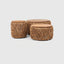 Handwoven Rattan Coffee Table Set with Solid Teak Lids & Hidden Storage