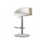 Jacquard Upholstered Adjustable Swivel Bar Stool With Wraparound Back