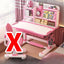 Kids Art Desk with Hutch, Adjustable Height & Dual-Sided Top – Wood