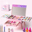 Kids Plastic Vanity Set with Mirror and Makeup Kit – Pink